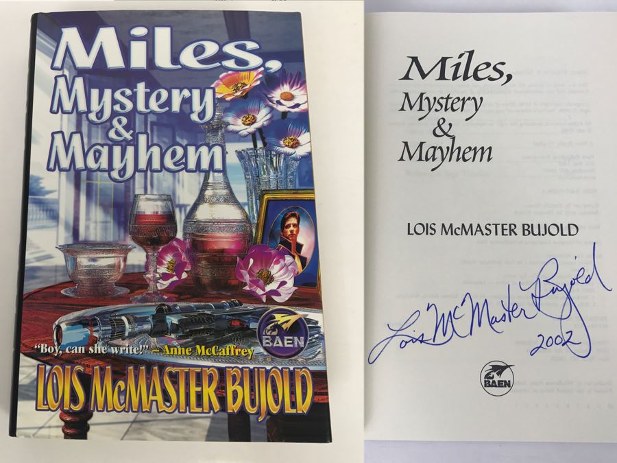 Signed First Printing 2001 Hardcover Book Miles, Mystery And Mayhem By Lois McMaster Bujold [Photo 1]