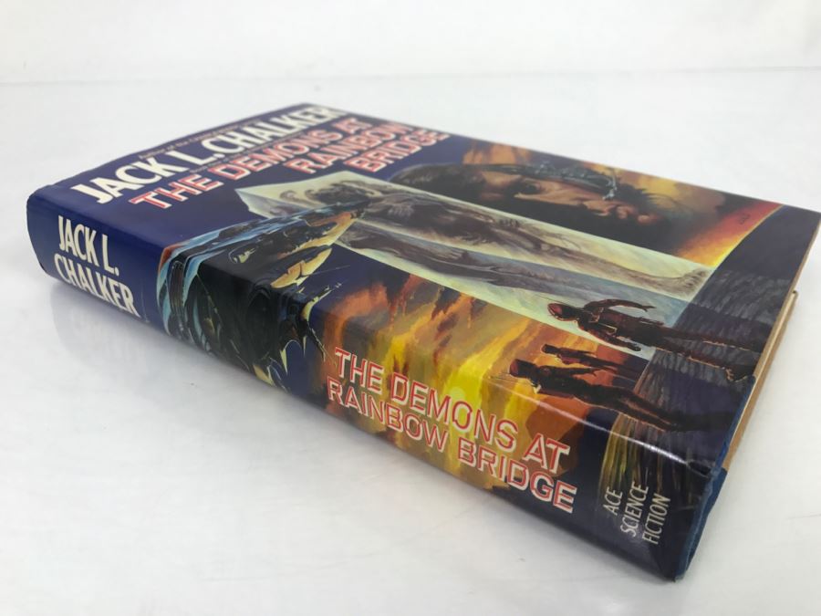 Signed First Edition 1989 Hardcover Book The Demons At Rainbow Bridge By Jack L. Chalker [Photo 3]