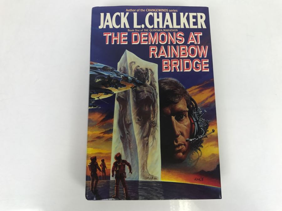 Signed First Edition 1989 Hardcover Book The Demons At Rainbow Bridge By Jack L. Chalker [Photo 2]