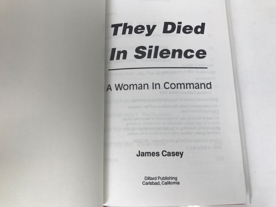 Signed Paperback Book They Died In Silence By J. Casey [Photo 7]