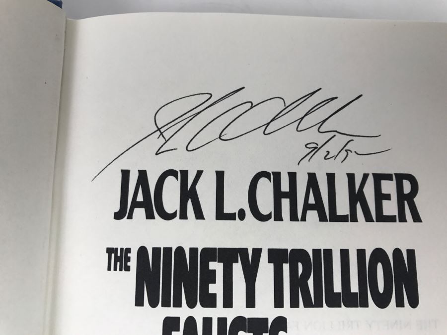 Signed First Edition 1991 Hardcover Book The Ninety Trillion Fausts By Jack L. Chalker [Photo 7]