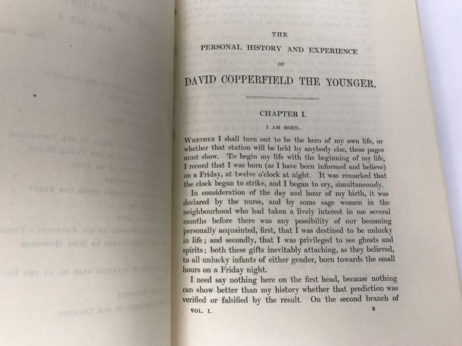 Antique Hardcover Book The Personal History Of David Copperfield By Charles Dickens With 40 Illustrations By Phiz Volume I London Chapman & Hall, Ltd. New York: Charles Scribner's Sons Centenary Edition [Photo 20]