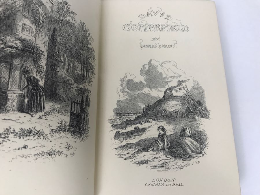 Antique Hardcover Book The Personal History Of David Copperfield By Charles Dickens With 40 Illustrations By Phiz Volume I London Chapman & Hall, Ltd. New York: Charles Scribner's Sons Centenary Edition [Photo 10]