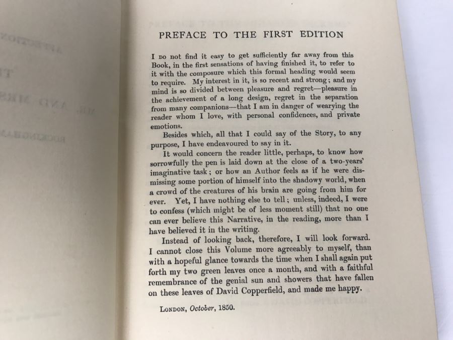 Antique Hardcover Book The Personal History Of David Copperfield By Charles Dickens With 40 Illustrations By Phiz Volume I London Chapman & Hall, Ltd. New York: Charles Scribner's Sons Centenary Edition [Photo 17]