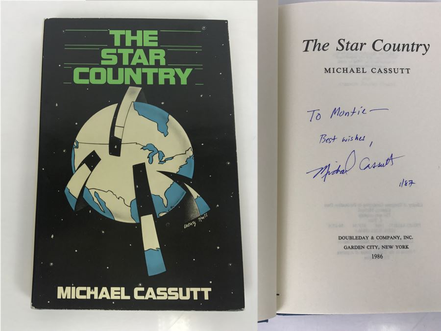 Signed First Edition 1986 Hardcover Book The Star Country By Michael Cassutt [Photo 1]