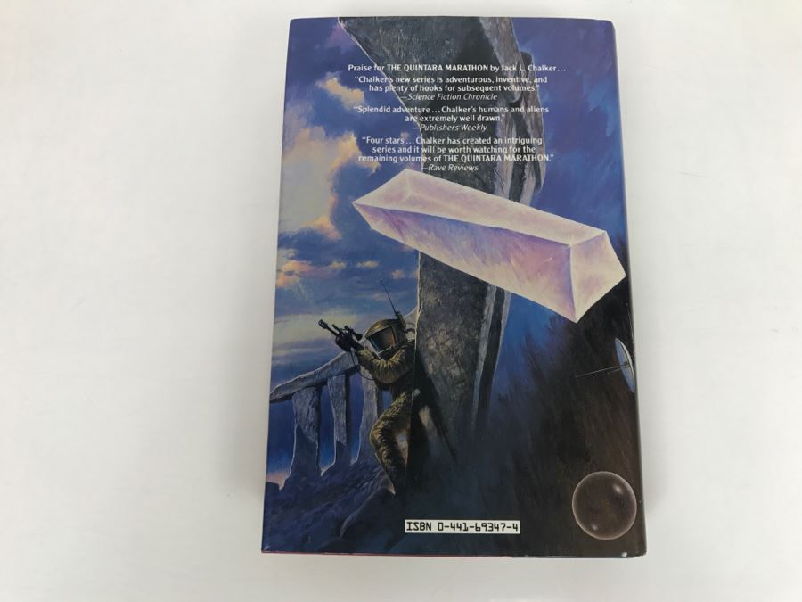 Signed First Edition 1991 Hardcover Book The Run To Chaos Keep By Jack L. Chalker [Photo 4]