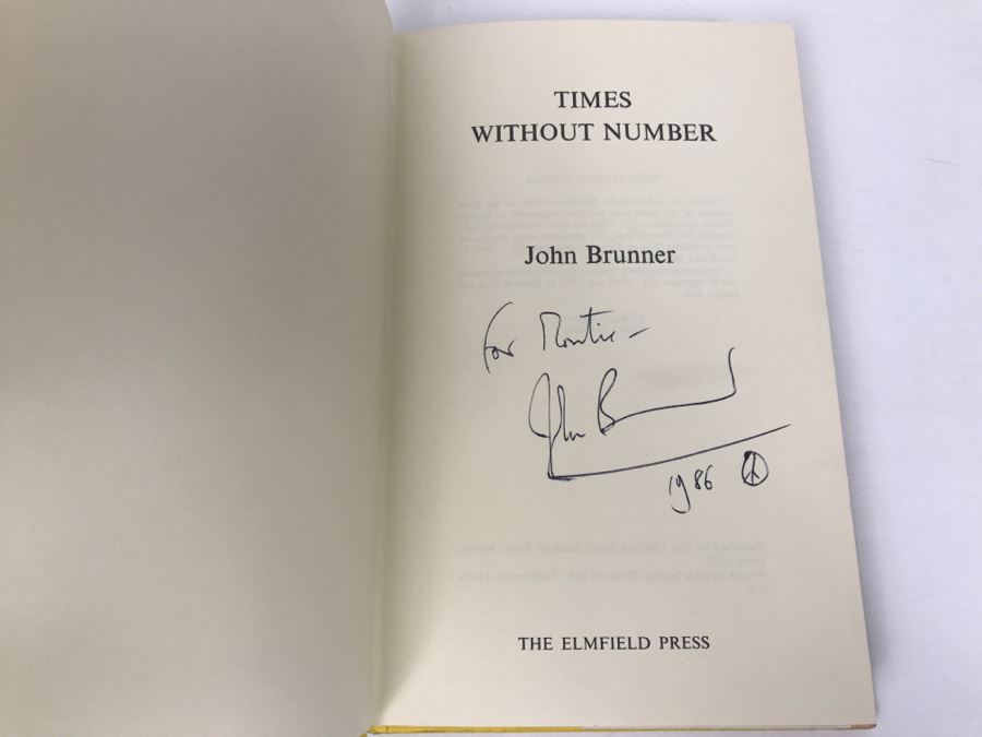 Signed 1974 Hardcover Book Times Without Number By John Brunner [Photo 5]