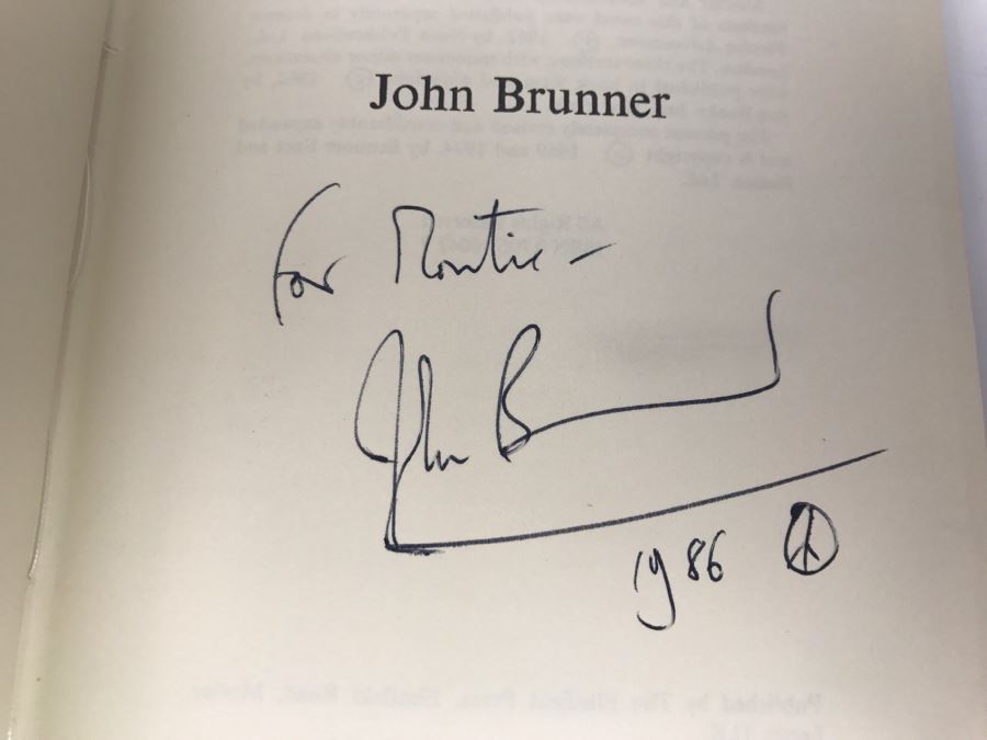 Signed 1974 Hardcover Book Times Without Number By John Brunner [Photo 6]