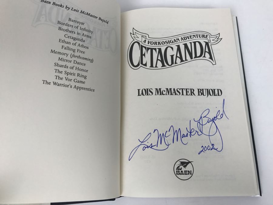 Signed First Printing 1996 Hardcover Book Cetaganda By Lois McMaster Bujold [Photo 5]