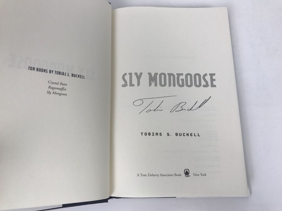 Signed First Edition 2008 Hardcover Book Sly Mongoose By Tobias S. Buckell [Photo 5]