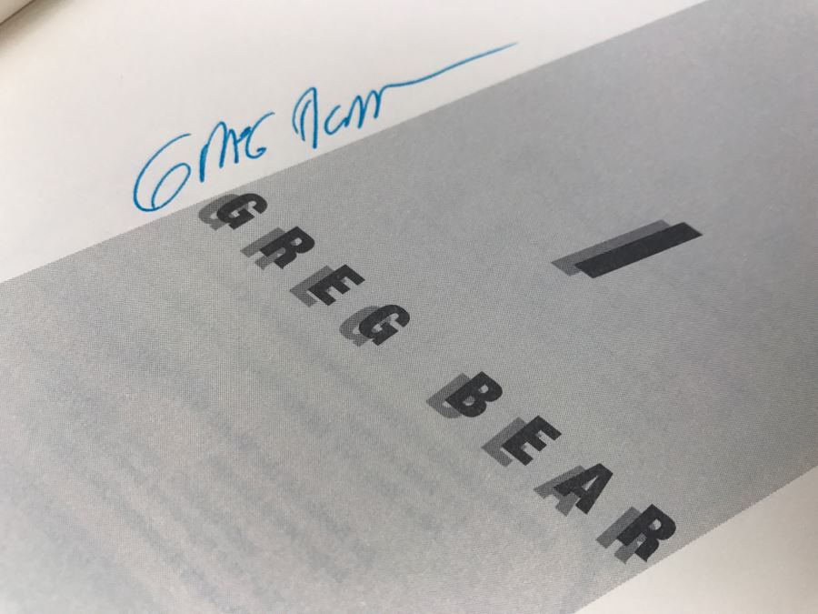 Signed First Edition 1997 Hardcover Book Slant By Greg Bear [Photo 6]