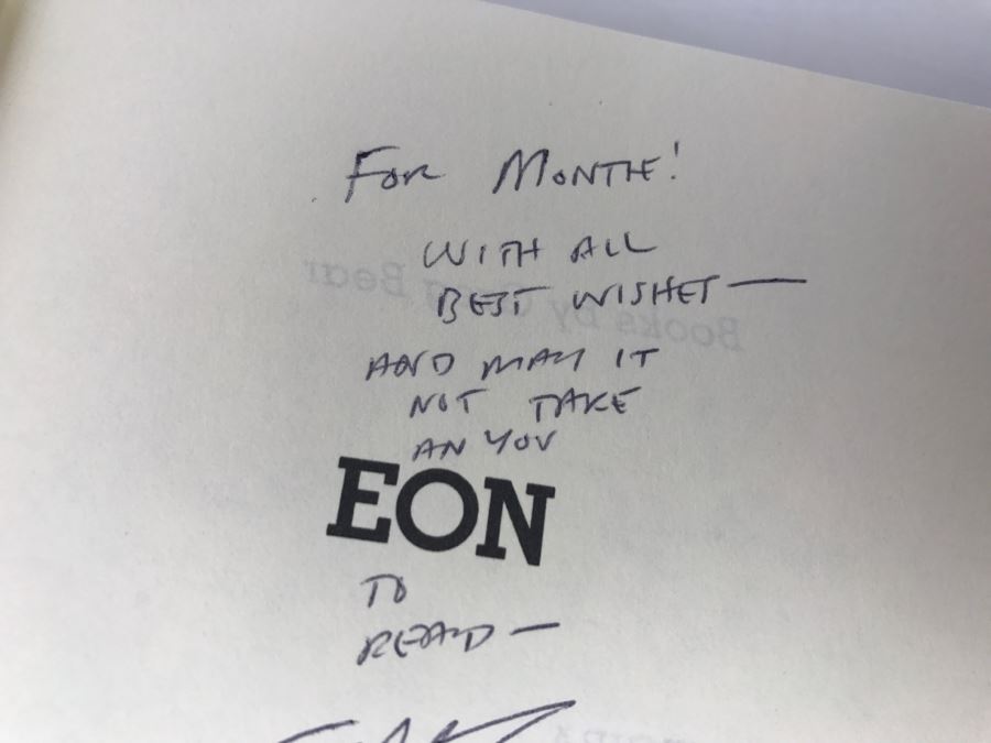 Signed First Bluejay Printing 1985 Hardcover Book EON By Greg Bear [Photo 7]