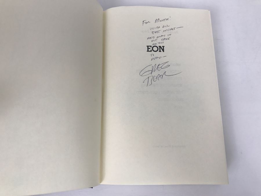 Signed First Bluejay Printing 1985 Hardcover Book EON By Greg Bear [Photo 5]