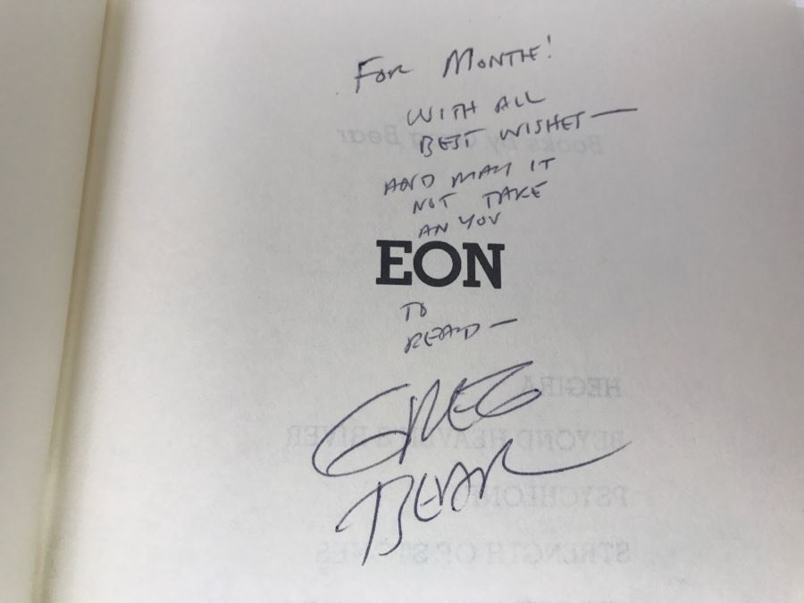 Signed First Bluejay Printing 1985 Hardcover Book EON By Greg Bear [Photo 6]