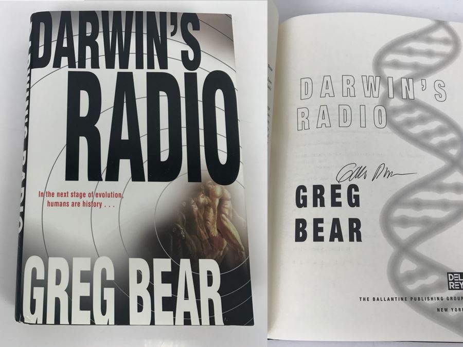 Signed First Edition 1999 Hardcover Book Darwin's Radio By Greg Bear [Photo 1]