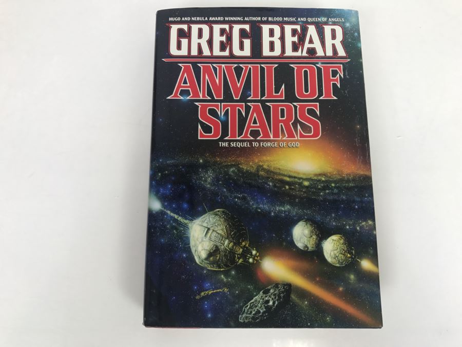 Signed First Printing 1992 Hardcover Book Anvil Of Stars By Greg Bear [Photo 2]