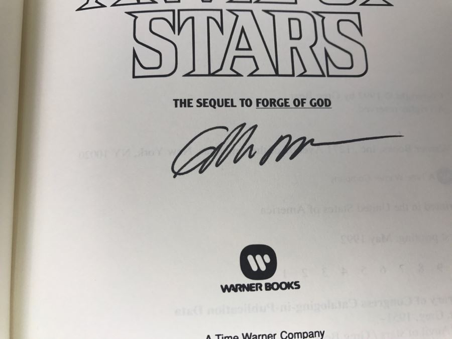 Signed First Printing 1992 Hardcover Book Anvil Of Stars By Greg Bear [Photo 8]