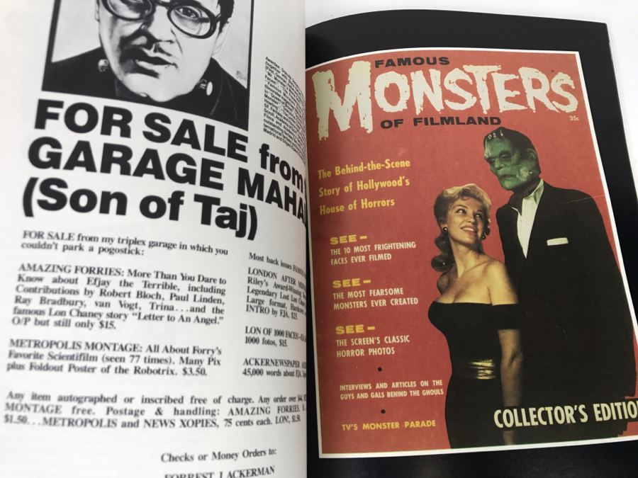 Signed First Printing Book Famous Monsters Of Filmland By Forrest J Ackerman (Signed By Forrest J Ackerman) [Photo 16]