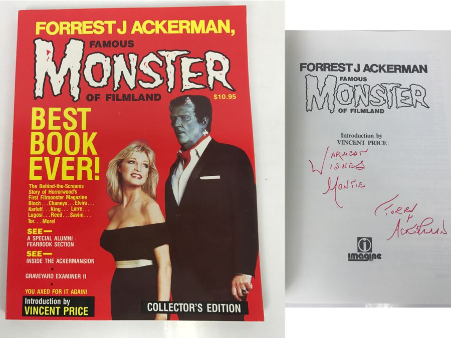 Signed First Printing Book Famous Monsters Of Filmland By Forrest J Ackerman (Signed By Forrest J Ackerman) [Photo 1]