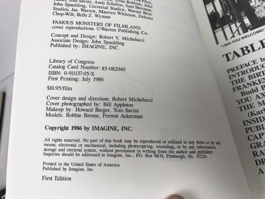 Signed First Printing Book Famous Monsters Of Filmland By Forrest J Ackerman (Signed By Forrest J Ackerman) [Photo 9]