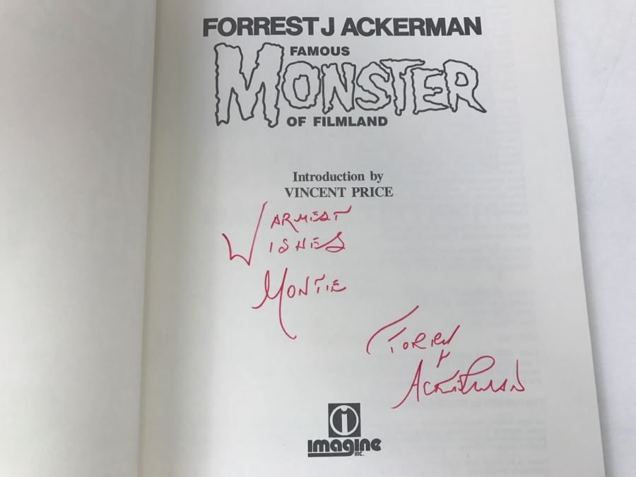 Signed First Printing Book Famous Monsters Of Filmland By Forrest J Ackerman (Signed By Forrest J Ackerman) [Photo 6]