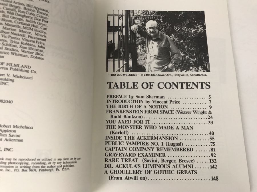 Signed First Printing Book Famous Monsters Of Filmland By Forrest J Ackerman (Signed By Forrest J Ackerman) [Photo 11]