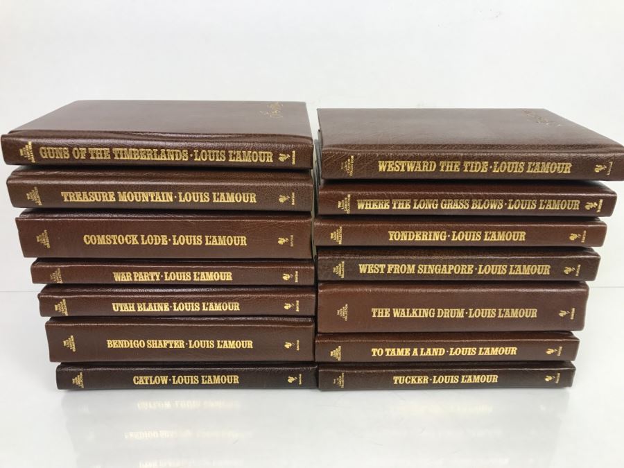 Collection Of (14) Books 1984 Louis L&#39;Amour Hardcover Collection Bantam Books (See Description ...