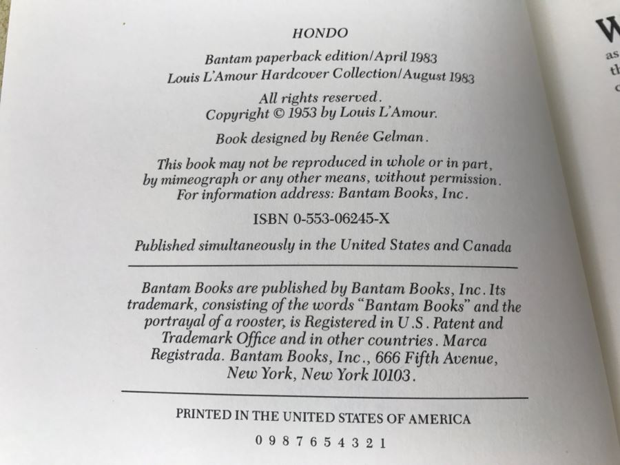 Collection Of (14) Books 1984 Louis L'Amour Hardcover Collection Bantam  Books (See Description For Book Titles)