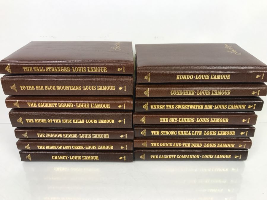 Collection Of (14) Books 1984 Louis L'Amour Hardcover Collection Bantam  Books (See Description For Book Titles)