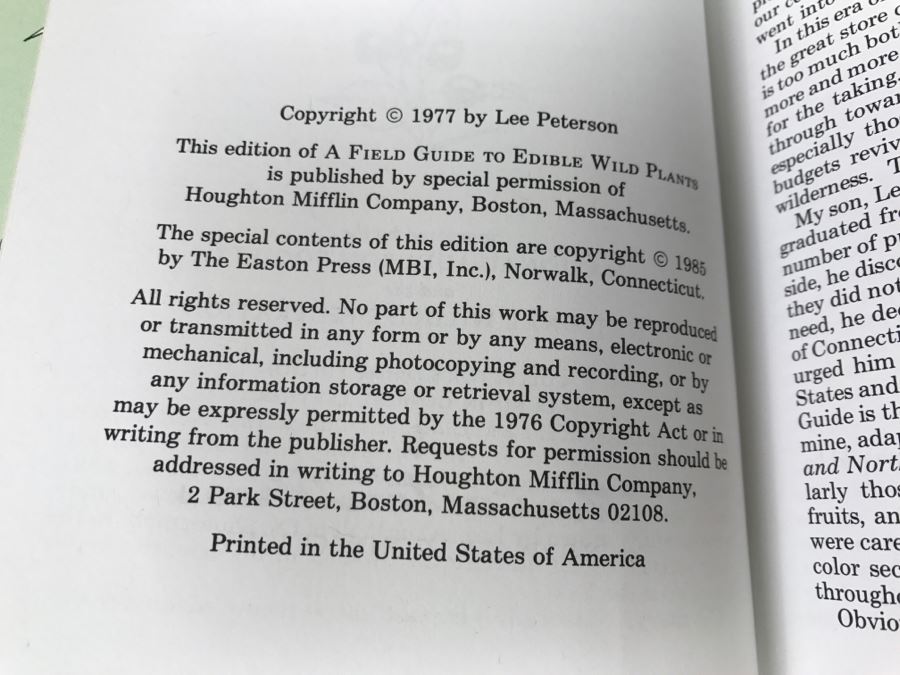 (10) Easton Press Books 1985 The Fiftieth Anniversary Edition Roger Tory Peterson Field Guides Sponsored By The National Audobon Society And The National Wildlife Federation (See Details For Titles) - Plants [Photo 14]