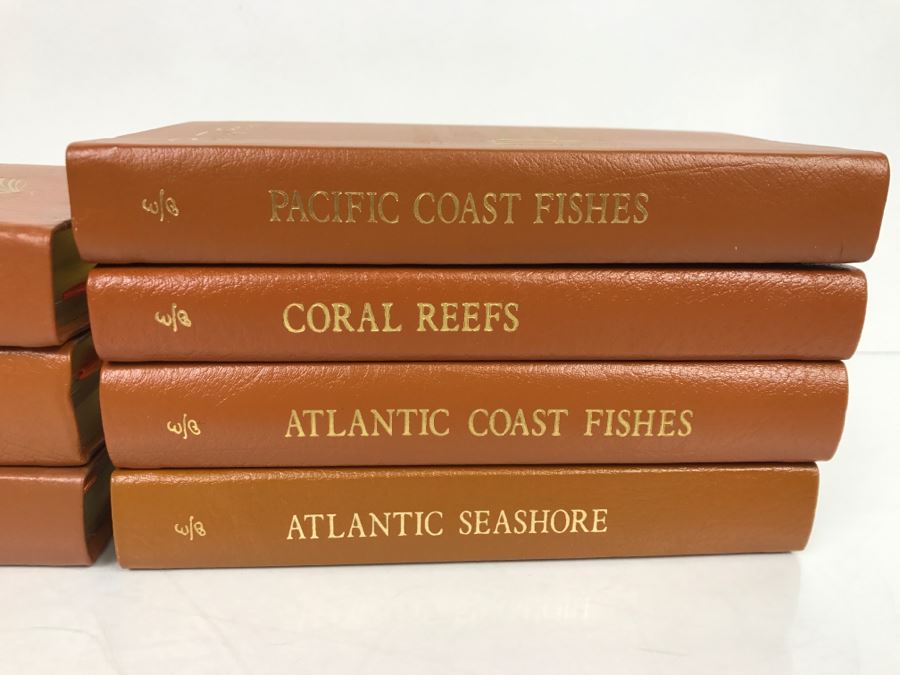 (7) Easton Press Books 1985 The Fiftieth Anniversary Edition Roger Tory Peterson Field Guides Sponsored By The National Audobon Society And The National Wildlife Federation (See Details For Titles) - Oceans [Photo 5]