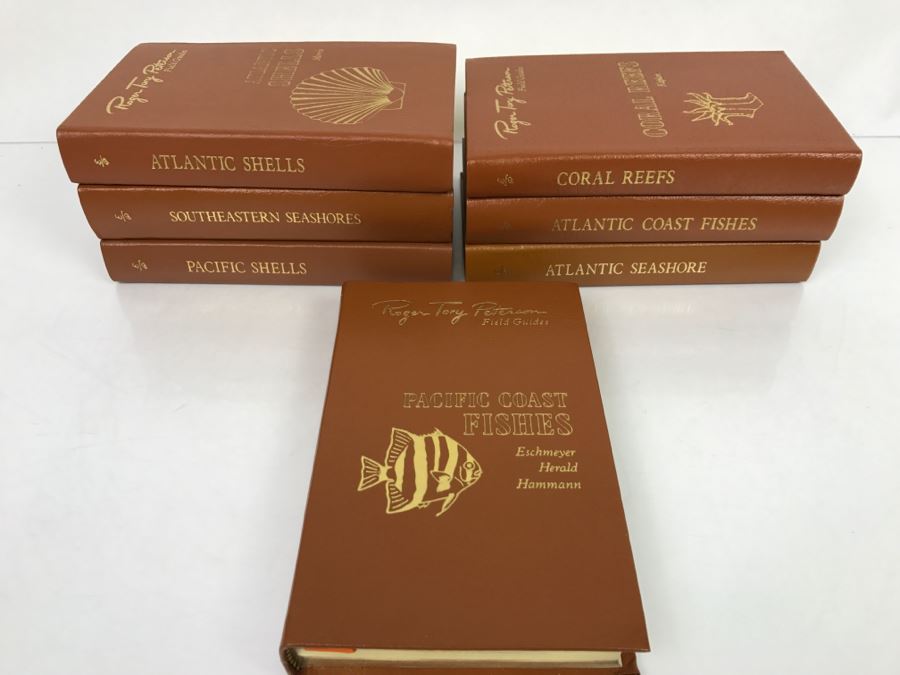 (7) Easton Press Books 1985 The Fiftieth Anniversary Edition Roger Tory Peterson Field Guides Sponsored By The National Audobon Society And The National Wildlife Federation (See Details For Titles) - Oceans [Photo 1]