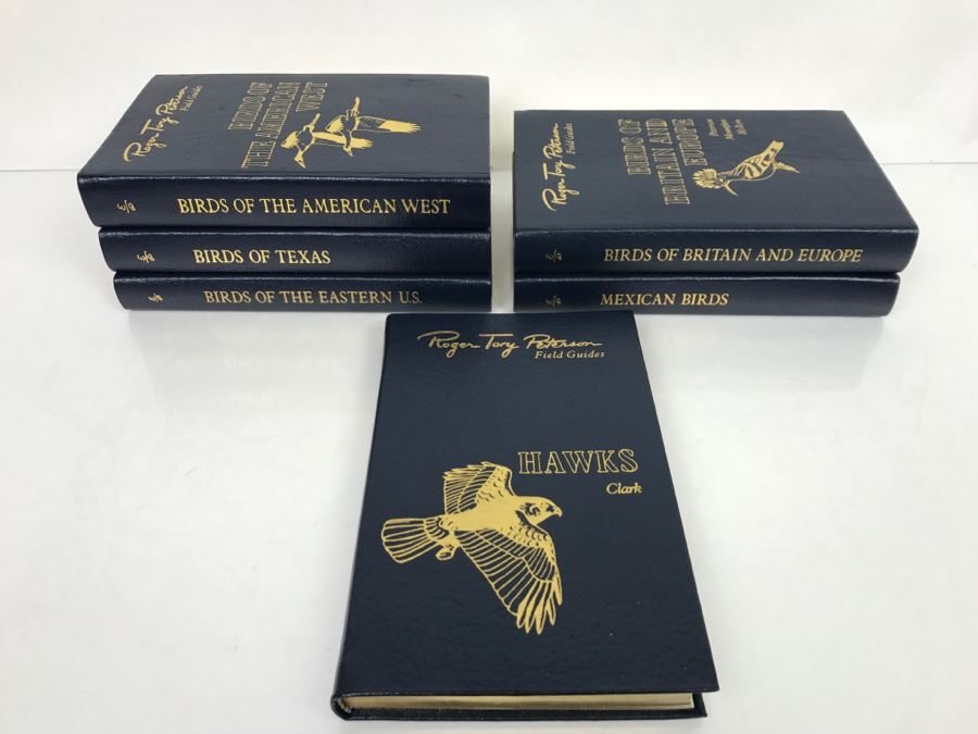 (6) Easton Press Books 1985 The Fiftieth Anniversary Edition Roger Tory Peterson Field Guides Sponsored By The National Audobon Society And The National Wildlife Federation (See Details For Titles) - Birds [Photo 1]
