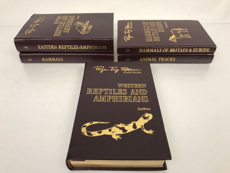 (5) Easton Press Books 1985 The Fiftieth Anniversary Edition Roger Tory Peterson Field Guides Sponsored By The National Audobon Society And The National Wildlife Federation (See Details For Titles) - Animals [Photo 2]
