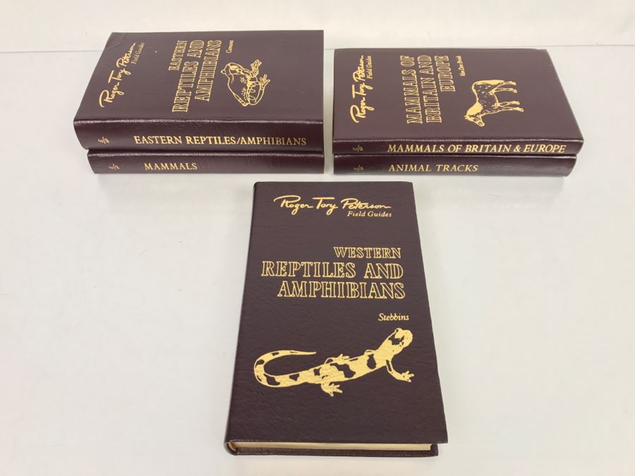 (5) Easton Press Books 1985 The Fiftieth Anniversary Edition Roger Tory Peterson Field Guides Sponsored By The National Audobon Society And The National Wildlife Federation (See Details For Titles) - Animals