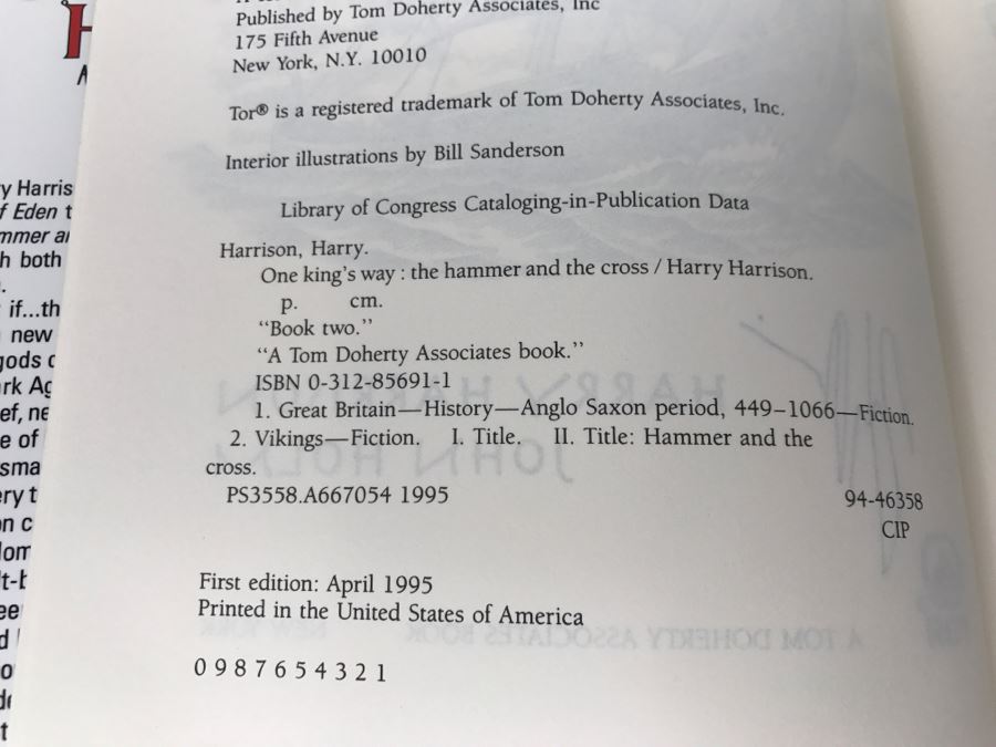 Signed First Edition 1995 Hardcover Book One King's Way By Harry Harrison And John Holm (Signed By Harry Harrison) [Photo 9]