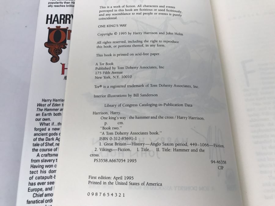 Signed First Edition 1995 Hardcover Book One King's Way By Harry Harrison And John Holm (Signed By Harry Harrison) [Photo 8]