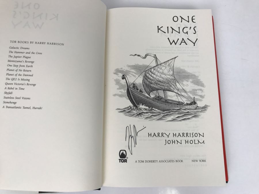 Signed First Edition 1995 Hardcover Book One King's Way By Harry Harrison And John Holm (Signed By Harry Harrison) [Photo 5]