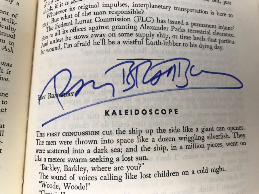 Signed Second Printing 1953 Hardcover Book Omnibus Of Science Fiction Signed By Ray Bradbury, L. Sprague De Camp, Jack Vance, A.E. Van Vogt, Alan E. Nourse [Photo 15]