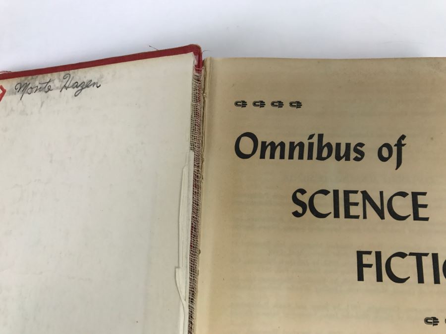 Signed Second Printing 1953 Hardcover Book Omnibus Of Science Fiction Signed By Ray Bradbury, L. Sprague De Camp, Jack Vance, A.E. Van Vogt, Alan E. Nourse [Photo 9]