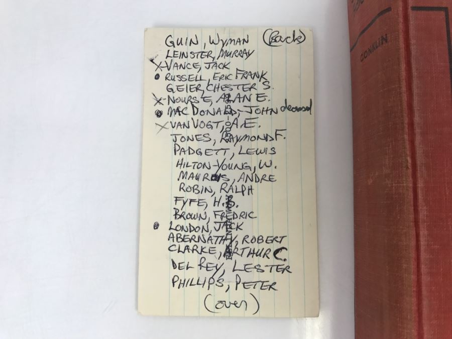 Signed Second Printing 1953 Hardcover Book Omnibus Of Science Fiction Signed By Ray Bradbury, L. Sprague De Camp, Jack Vance, A.E. Van Vogt, Alan E. Nourse [Photo 4]