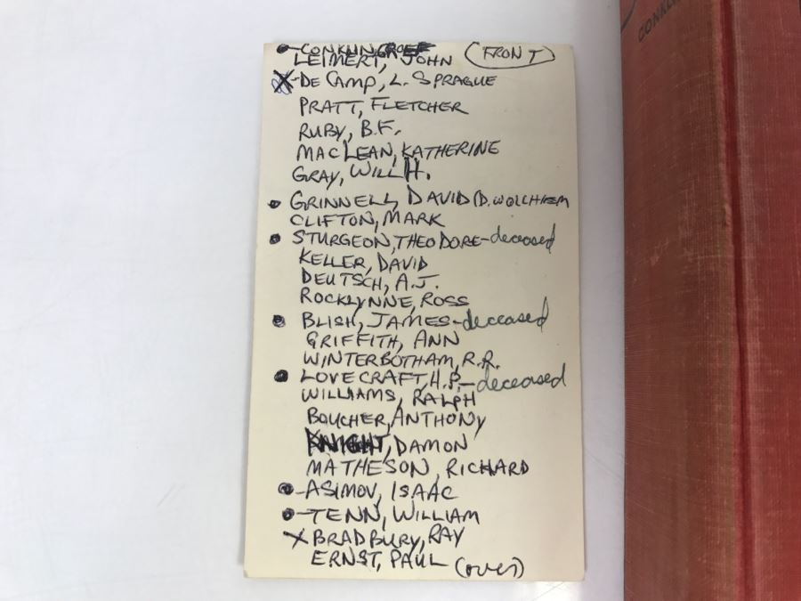 Signed Second Printing 1953 Hardcover Book Omnibus Of Science Fiction Signed By Ray Bradbury, L. Sprague De Camp, Jack Vance, A.E. Van Vogt, Alan E. Nourse [Photo 3]