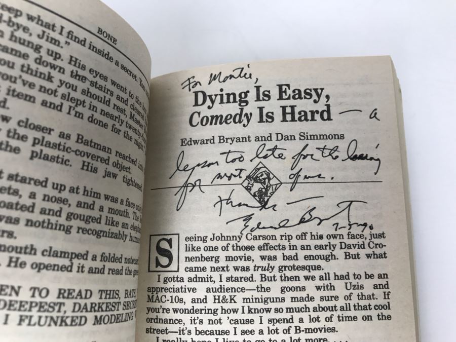 Pair Of Paperback Books: Signed 1990 Copy Of The Further Adventures Of The Joker (Signed By Martin H. Grenberg, Edward Bryant, Robert Sheckley, Garfield Reeves-Stevens And Mike Resnick) And 1993 The Further Adventures Of Batman Vol 3 Feat Catwoman [Photo 11]
