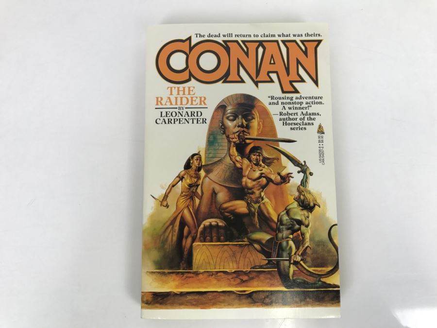 Signed First Printing 1986 Paperback Book Conan The Raider By Leonard Carpenter [Photo 2]