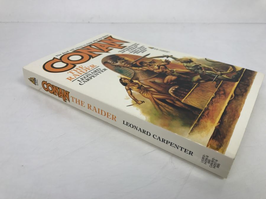 Signed First Printing 1986 Paperback Book Conan The Raider By Leonard Carpenter [Photo 3]