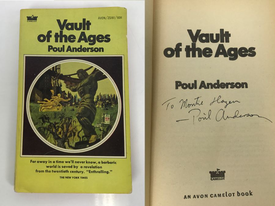 Signed First Printing Camelot Edition 1969 Vault Of The Ages By Poul Anderson [Photo 1]