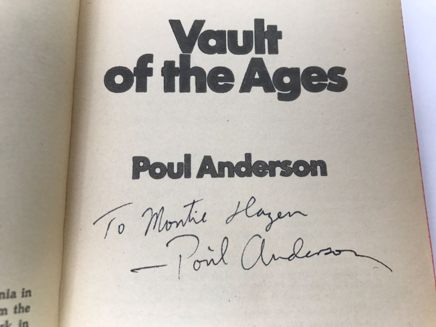 Signed First Printing Camelot Edition 1969 Vault Of The Ages By Poul Anderson [Photo 6]