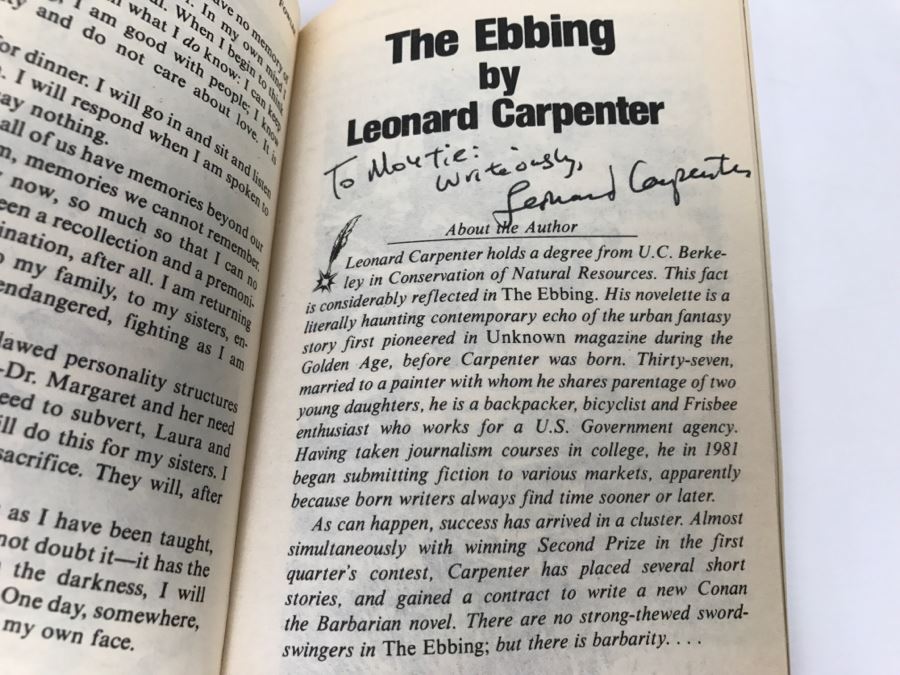 Signed Paperback Book L. Ron Hubbard Presents Writers Of The Future - Signed By Algis Budrys, Robert Silverberg And Leonard Carpenter [Photo 11]