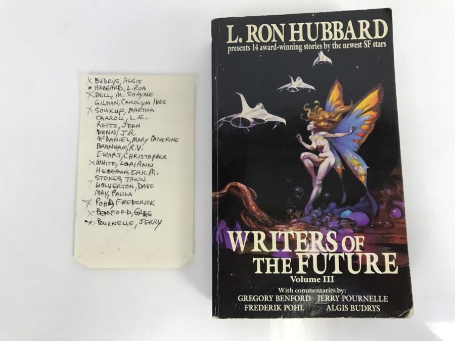 Signed First Edition 1987 Paperback Book L. Ron Hubbard Presents Writers Of The Future Volume III (Signed By Algis Budrys, M. Shayne Bell, Martha Soukup, Lori Ann White, Frederik Pohl, Gregory Benford, Jerry Pournelle) [Photo 2]