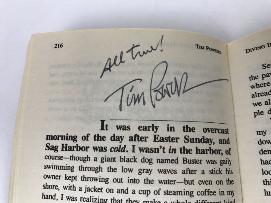 Signed First Edition 1988 Paperback Book L. Ron Hubbard Presents Writers Of The Future Volume IV (Signed By Algis Budrys, Tim Powers And Kelly Freas) [Photo 12]